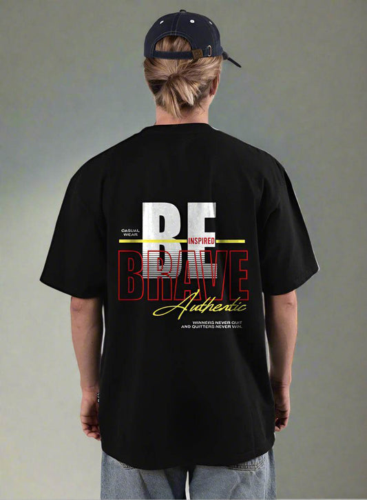 Oversized black streetwear t-shirt with graphic print by DROX