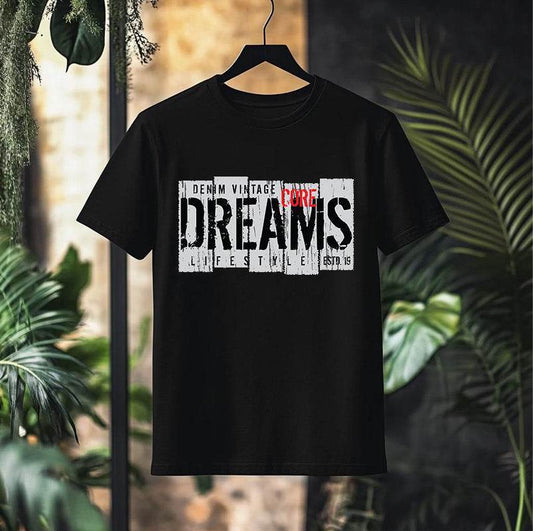 Oversized black streetwear t-shirt with graphic print by DROX