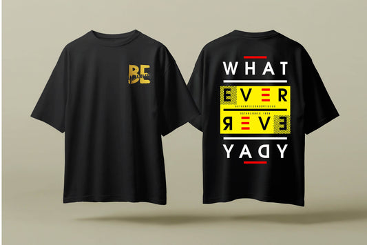 Oversized black streetwear t-shirt with graphic print by DROX