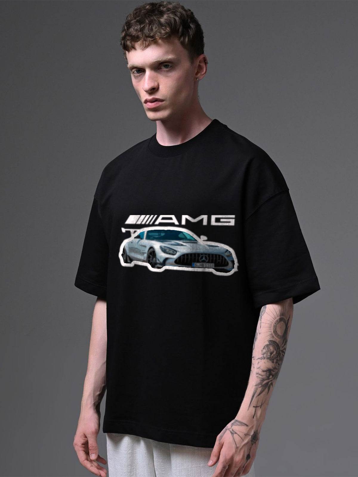 AMG GT Oversized T-Shirt – Premium Car Graphic Tee | DROX Edition - DROX
