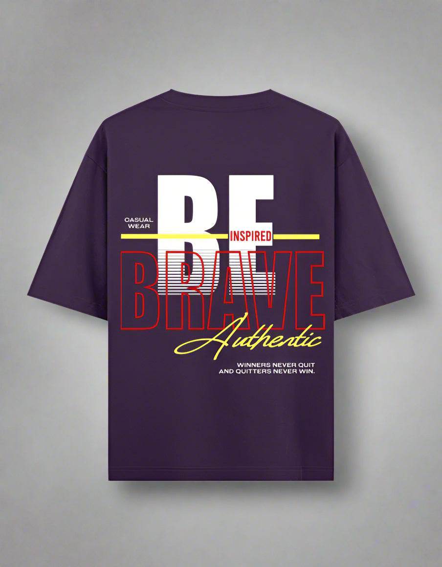 Oversized purple streetwear t-shirt with graphic print by DROX
