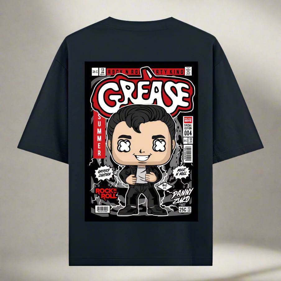 Oversized green streetwear t-shirt with graphic print by DROX