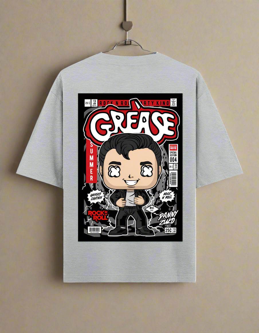 Oversized white streetwear t-shirt with graphic print by DROX
