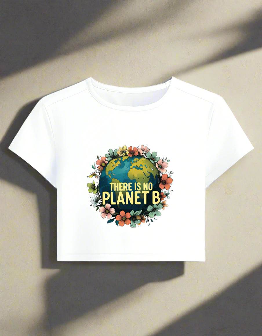 There Is No Planet B – Lavender Baby Tee (Eco Statement Crop Top) - DROX