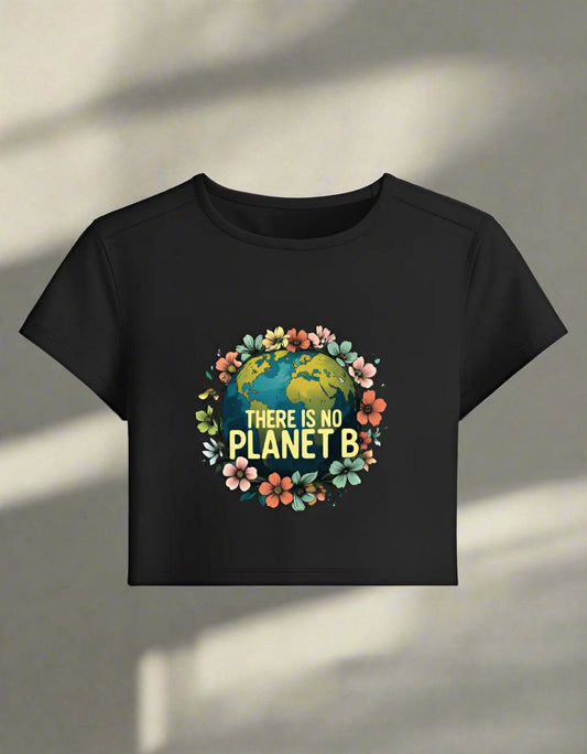 There Is No Planet B – Lavender Baby Tee (Eco Statement Crop Top) - DROX