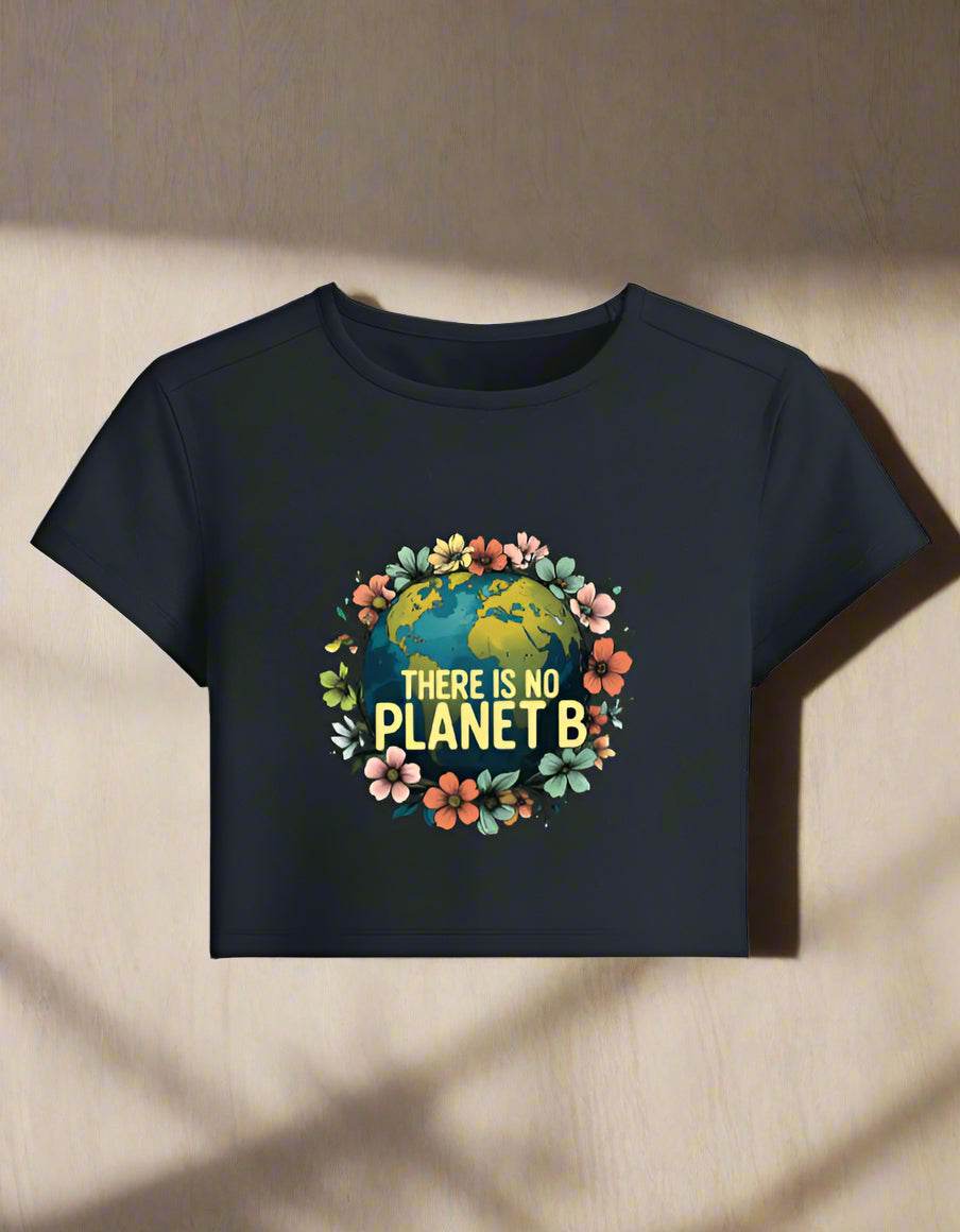 There Is No Planet B – Lavender Baby Tee (Eco Statement Crop Top) - DROX