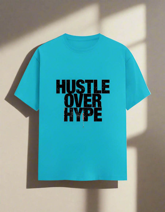 Hustle Over Hype – Unisex White Graphic T-Shirt - DROX
