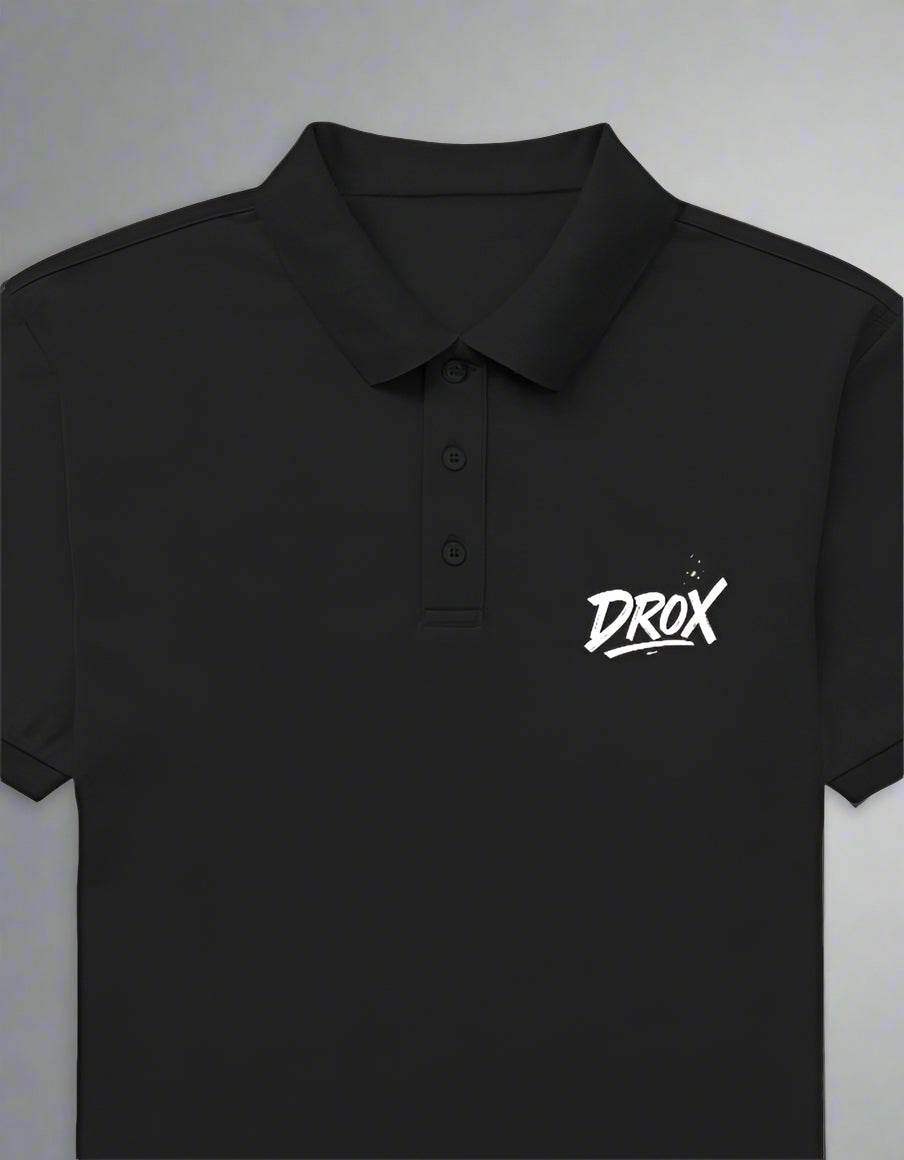 DROX Classic Black Polo Shirt – 100% Cotton Premium Fit | MP25 - DROX