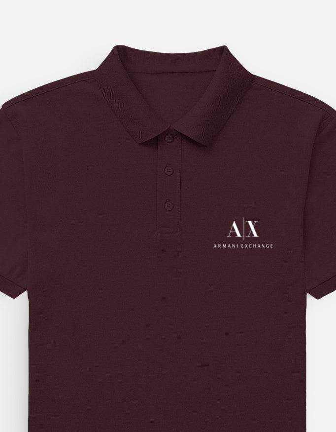 Armani Exchange Premium Black Polo – 220 GSM Cotton | Classy & Cool - DROX