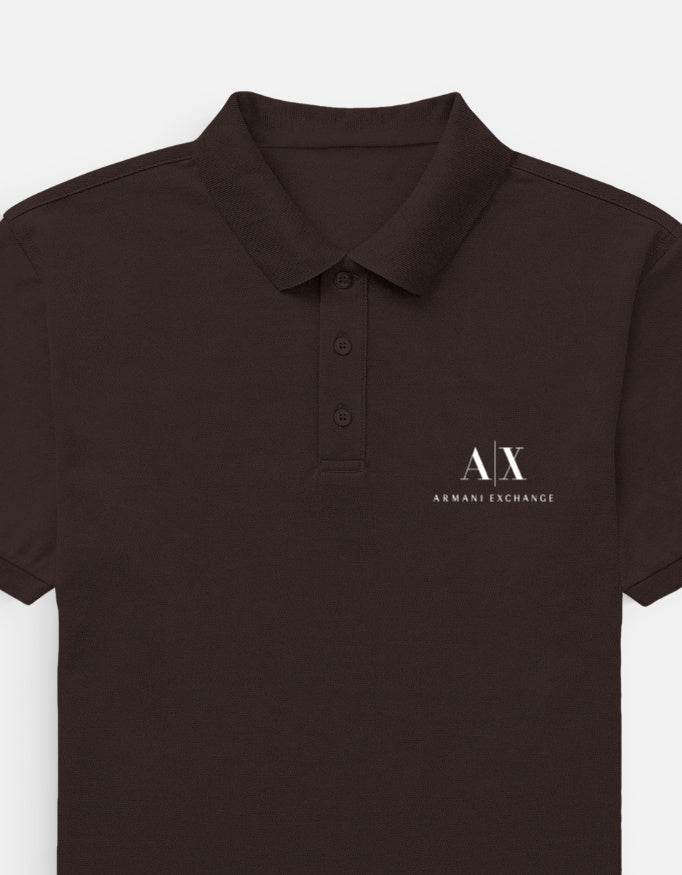 Armani Exchange Premium Black Polo – 220 GSM Cotton | Classy & Cool - DROX