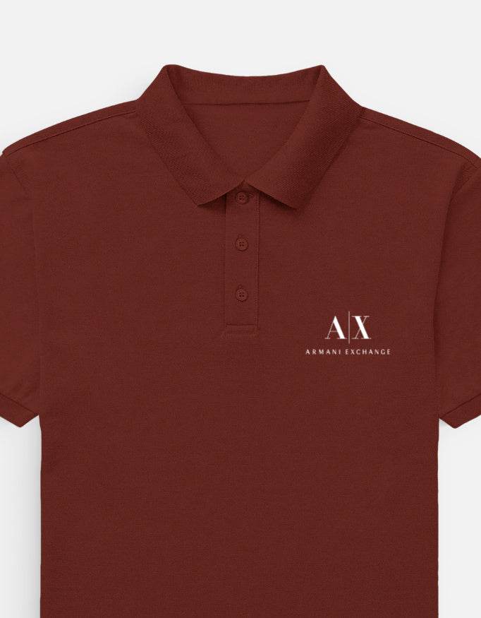 Armani Exchange Premium Black Polo – 220 GSM Cotton | Classy & Cool - DROX