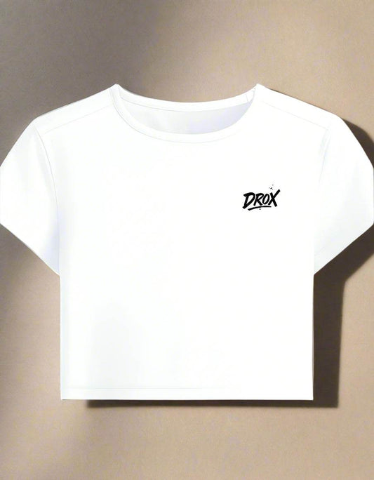 DROX Baby Tee – Soft Pink Cropped Fit - DROX