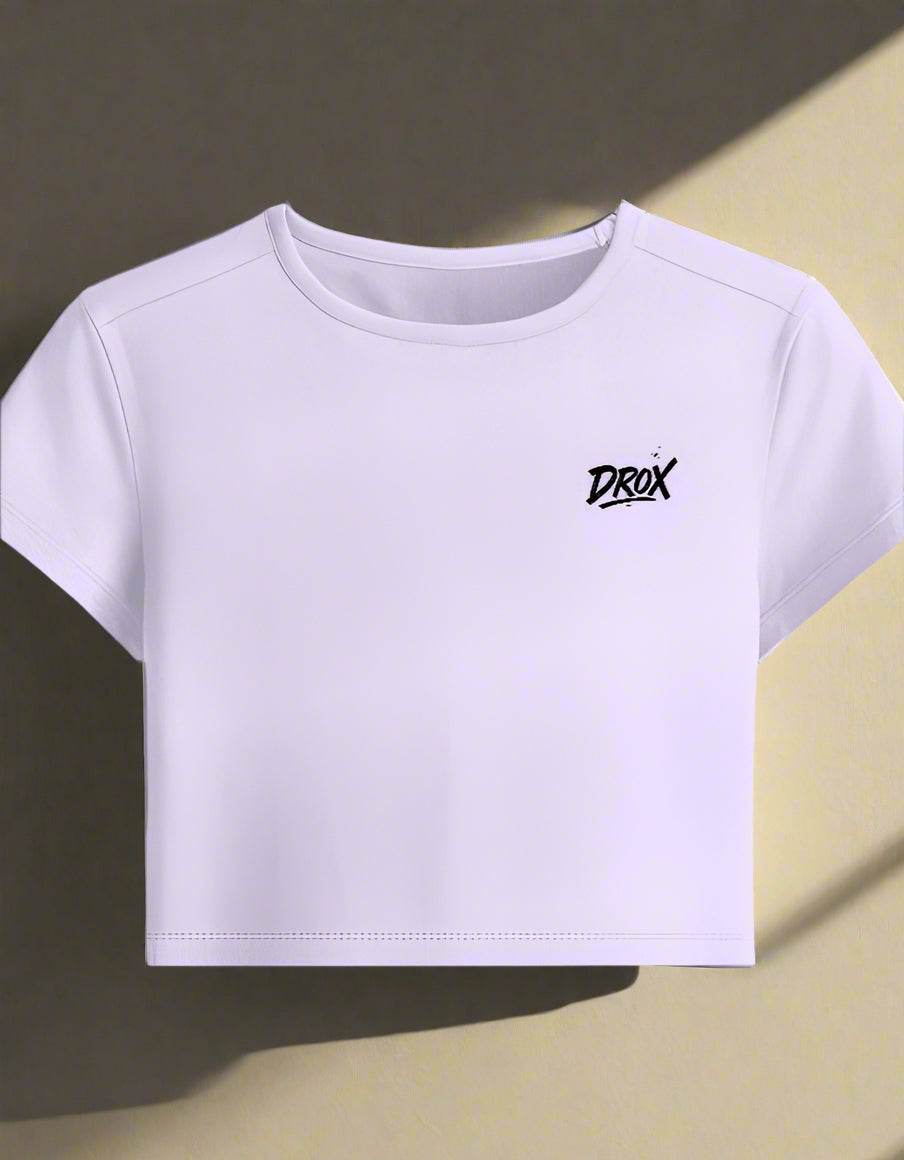 DROX Baby Tee – Soft Pink Cropped Fit - DROX