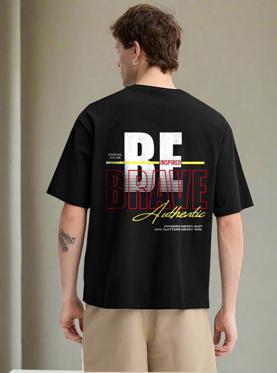 Oversized black streetwear t-shirt with graphic print by DROX