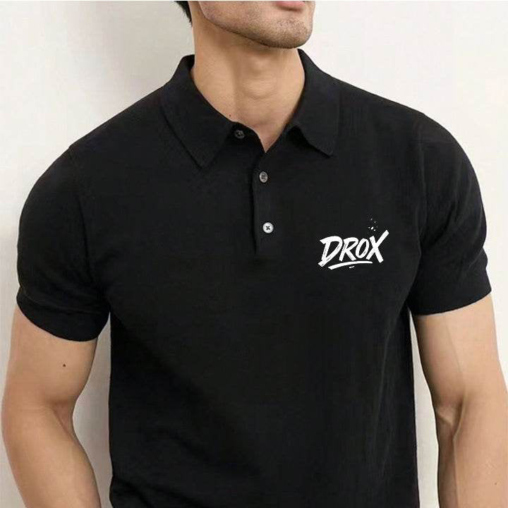 DROX Classic Black Polo Shirt – 100% Cotton Premium Fit | MP25 - DROX