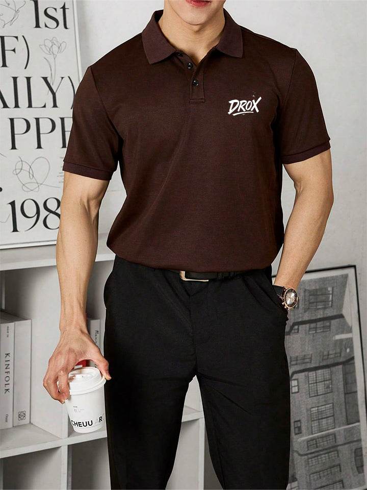 DROX Classic Black Polo Shirt – 100% Cotton Premium Fit | MP25 - DROX